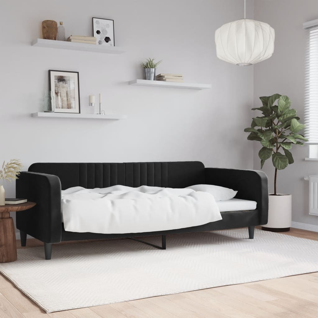 vidaXL daybed 90x200 cm velour sort