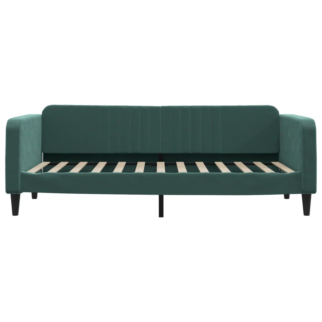 vidaXL Slaapbank 100x200 cm fluweel donkergroen afbeelding
