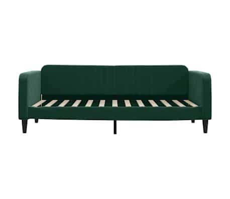 vidaXL Sof&aacute;-cama 100x200 cm veludo verde-escuro