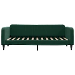 vidaXL Sof&aacute;-cama 100x200 cm veludo verde-escuro