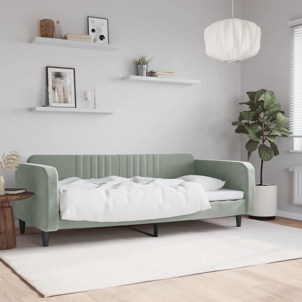 Day Bed Upholstered Sleeper Sofa Bed for Bedroom Living Room Velvet vidaXL - Picture 3 of 12