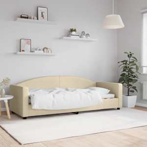Válenda krémová 80 x 200 cm textil - obrázek 1