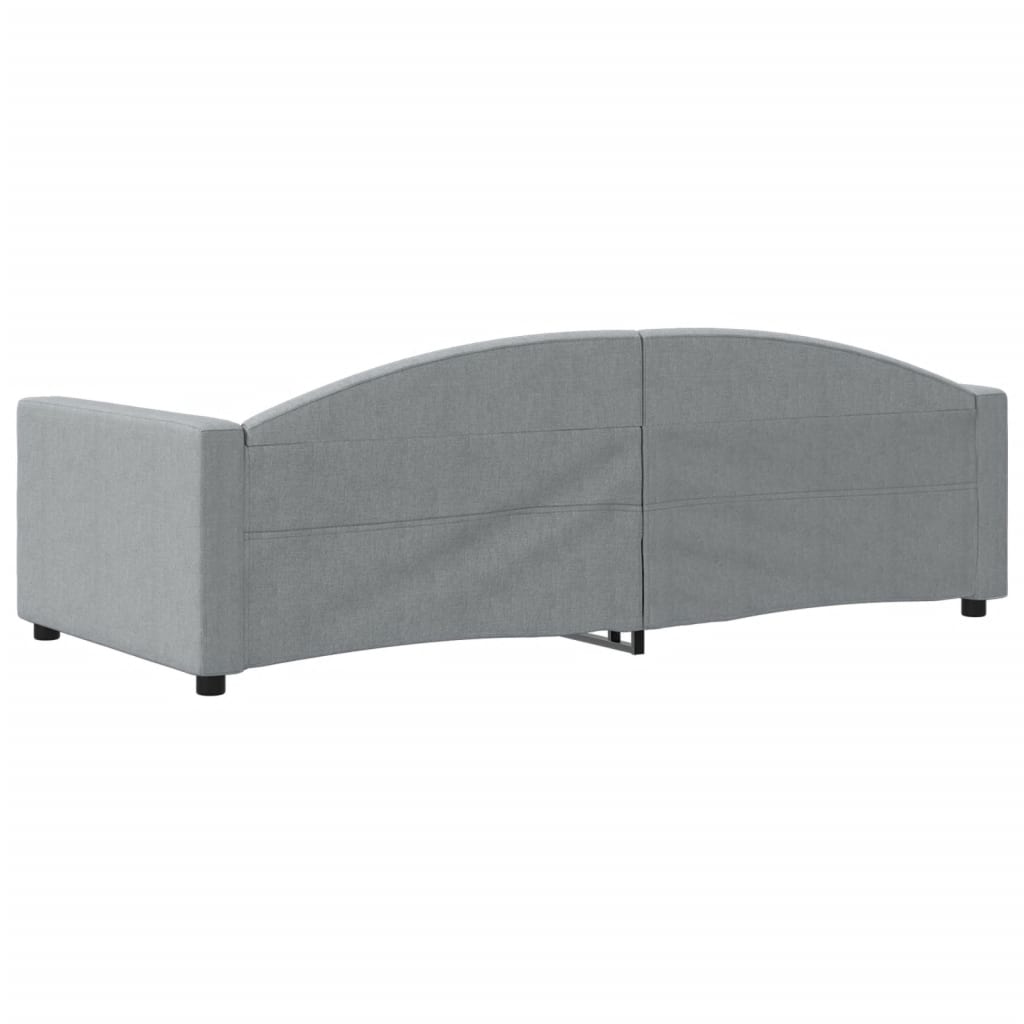 vidaXL Slaapbank 90x200 cm stof lichtgrijs grijs, foto 4