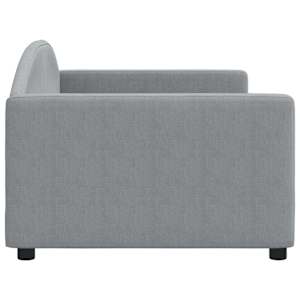 Válenda světle šedá 90 x 200 cm textil - obrázek 4