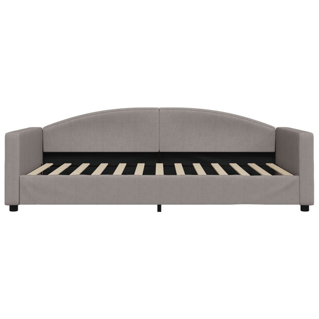 vidaXL Slaapbank 100x200 cm stof taupe afbeelding