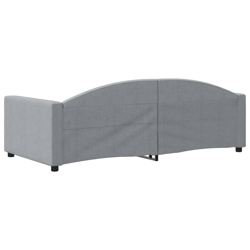 vidaXL Slaapbank 90x190 cm stof lichtgrijs grijs, foto 4