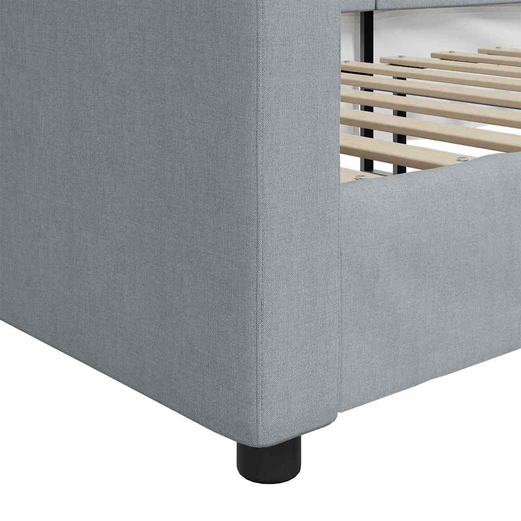 Vuodesohva vaaleanharmaa 90x190 cm kangas - Image 6