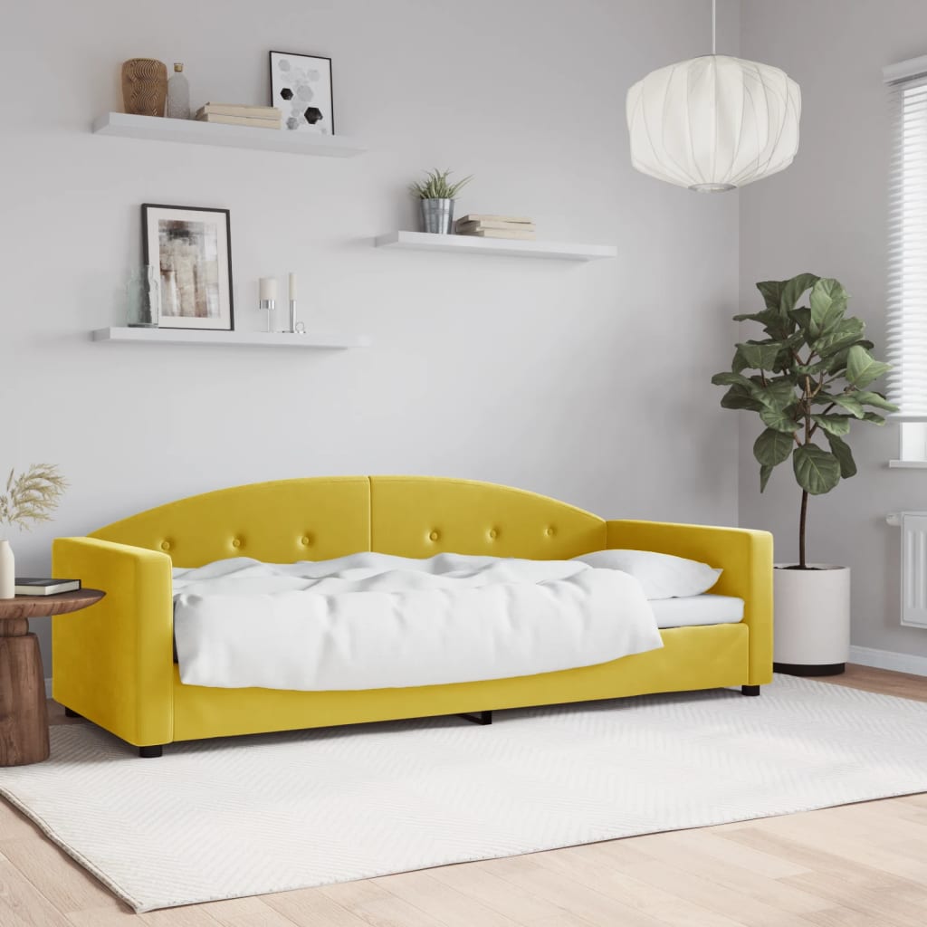 Tagesbett Gelb 80×200 cm Samt kaufen