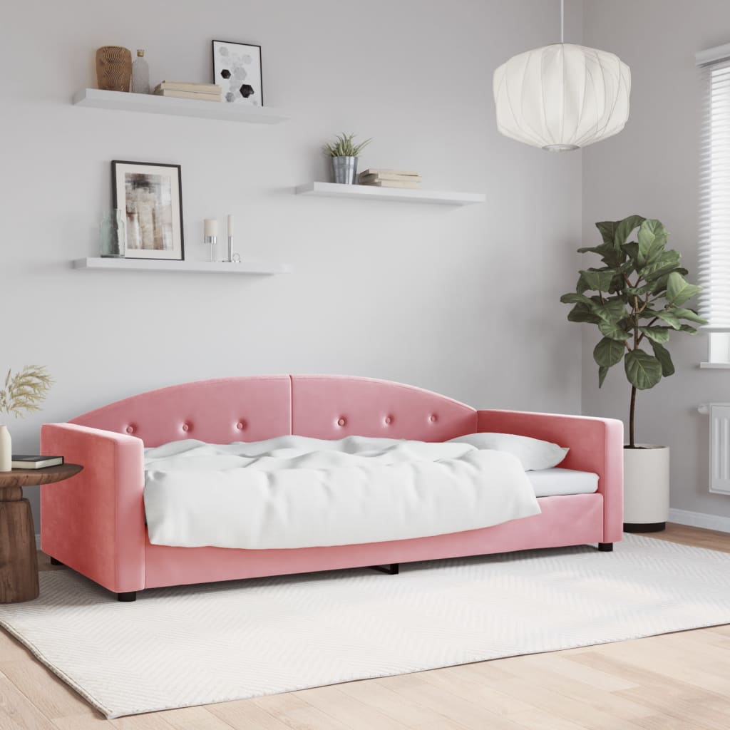 vidaXL Tagesbett Rosa 90x200 cm Samt