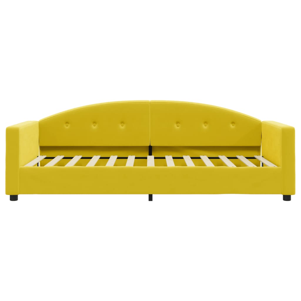 vidaXL Slaapbank 90x200 cm fluweel geel afbeelding
