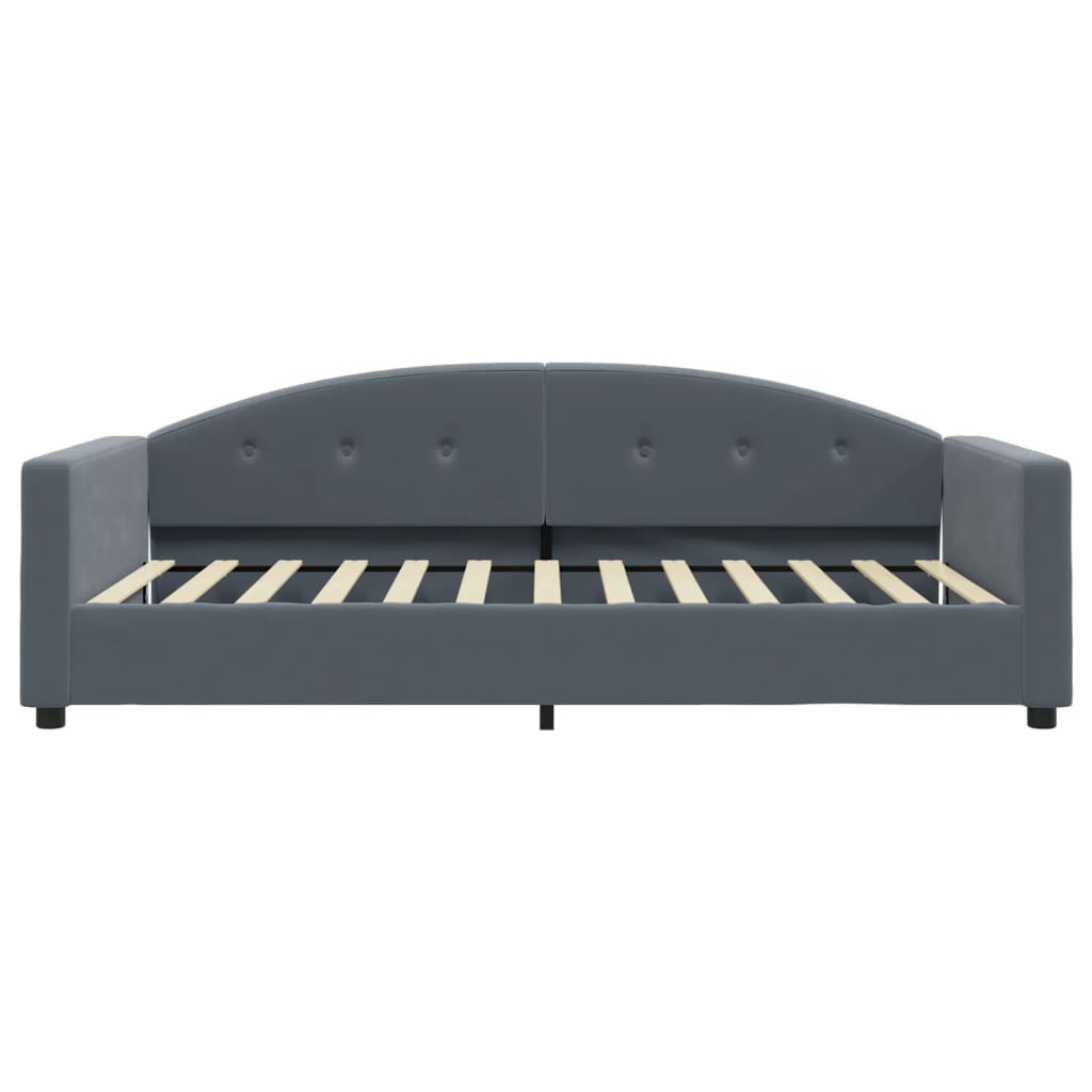 vidaXL Slaapbank 100x200 cm fluweel donkergrijs afbeelding