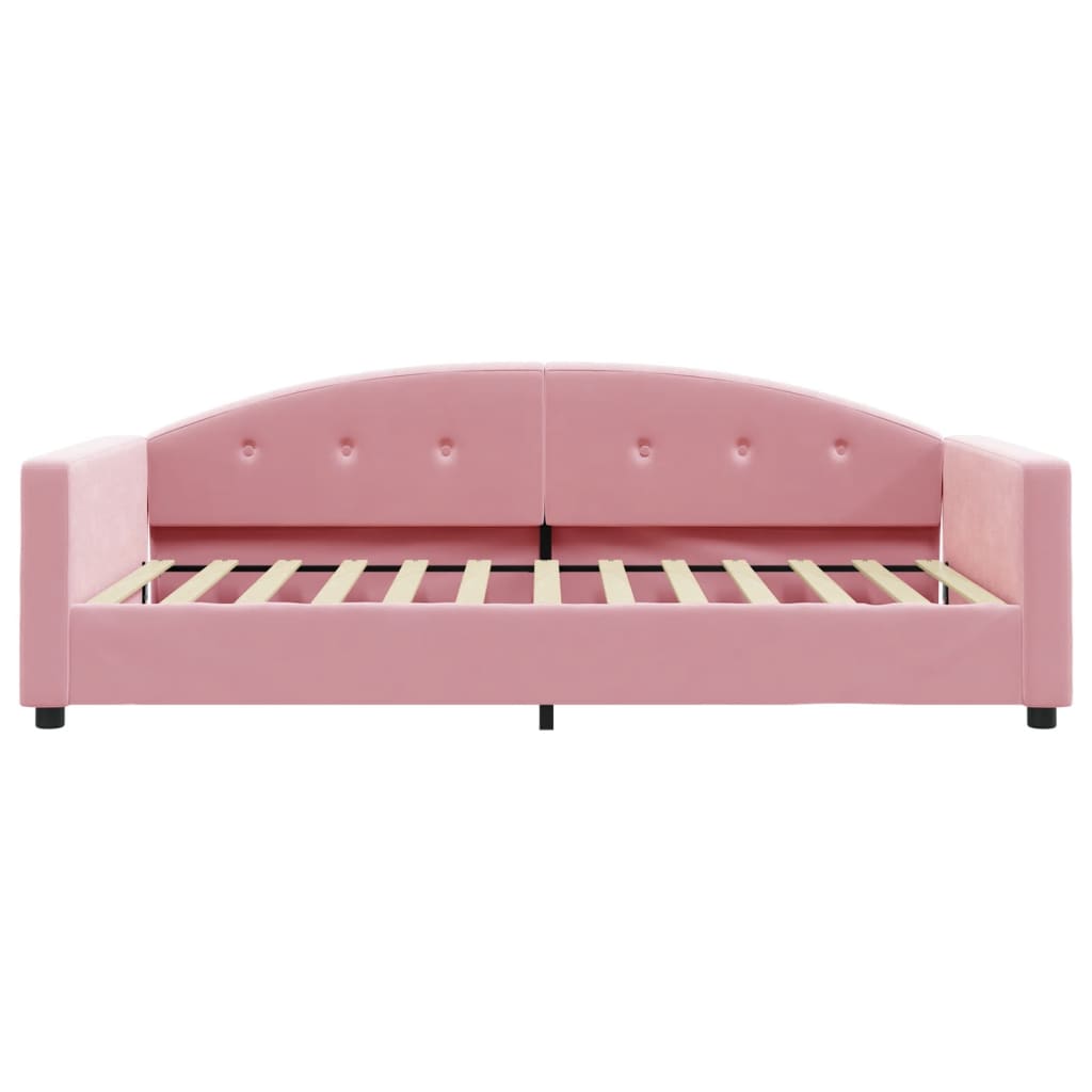 vidaXL Slaapbank 100x200 cm fluweel roze afbeelding