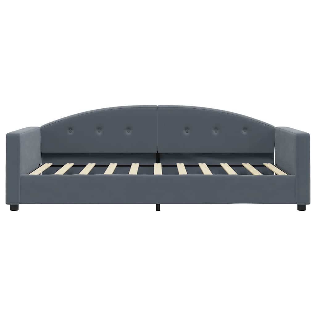 vidaXL Slaapbank 90x190 cm fluweel donkergrijs afbeelding