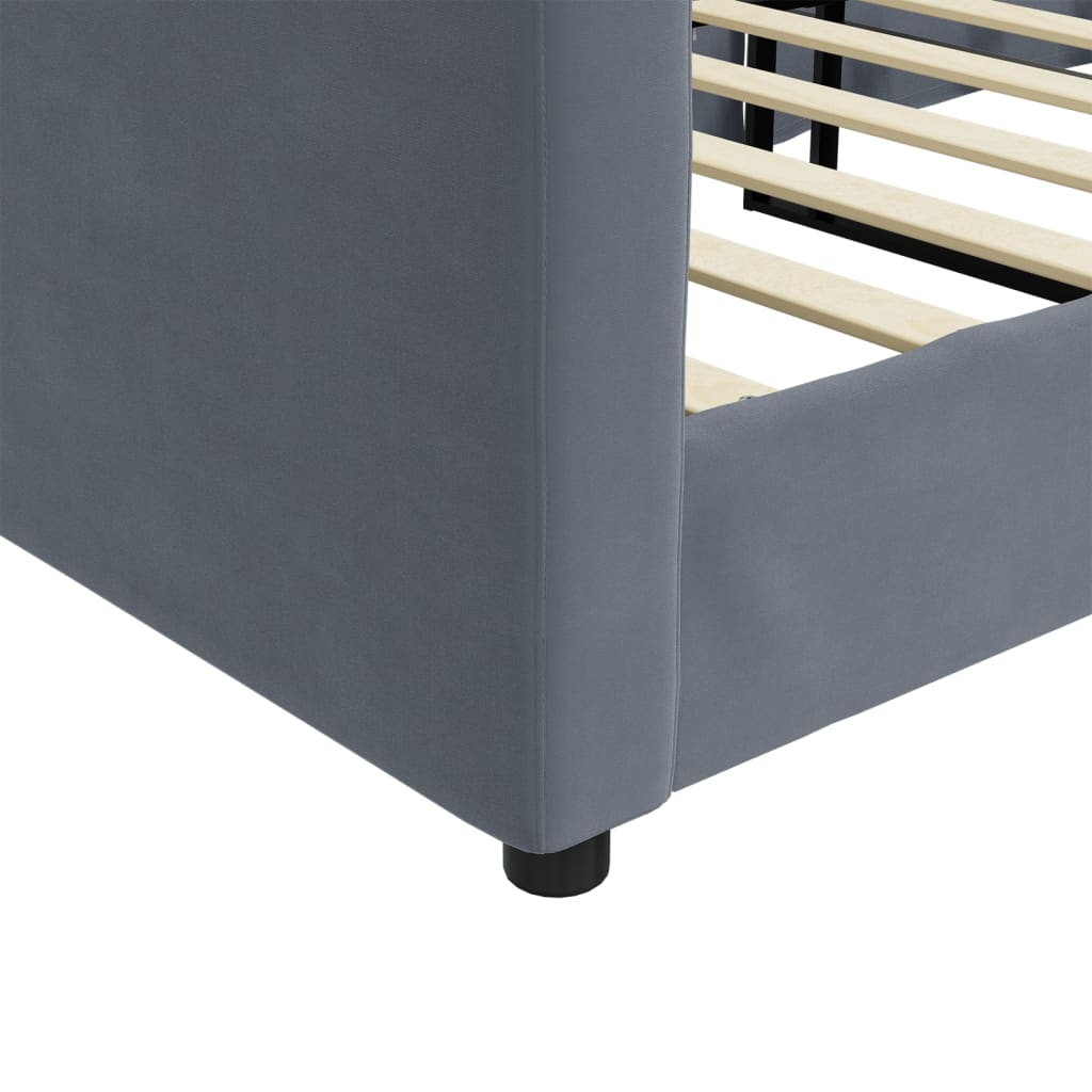 Dagseng mørkegrå 90x190 cm fløyel - Bilde 5