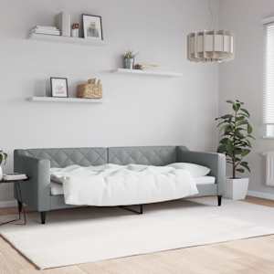 Válenda světle šedá 80 x 200 cm textil - obrázek 1