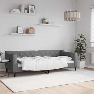 Válenda tmavě šedá 80 x 200 cm textil - obrázek 1