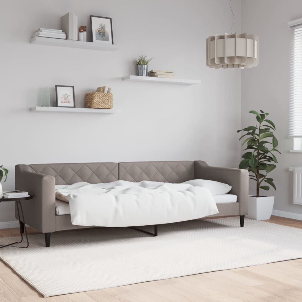 vidaXL daybed 80x200 cm stof gråbrun