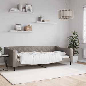 Válenda taupe 90 x 200 cm textil - obrázek 1