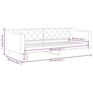 Válenda krémová 90 x 200 cm textil - obrázek 8
