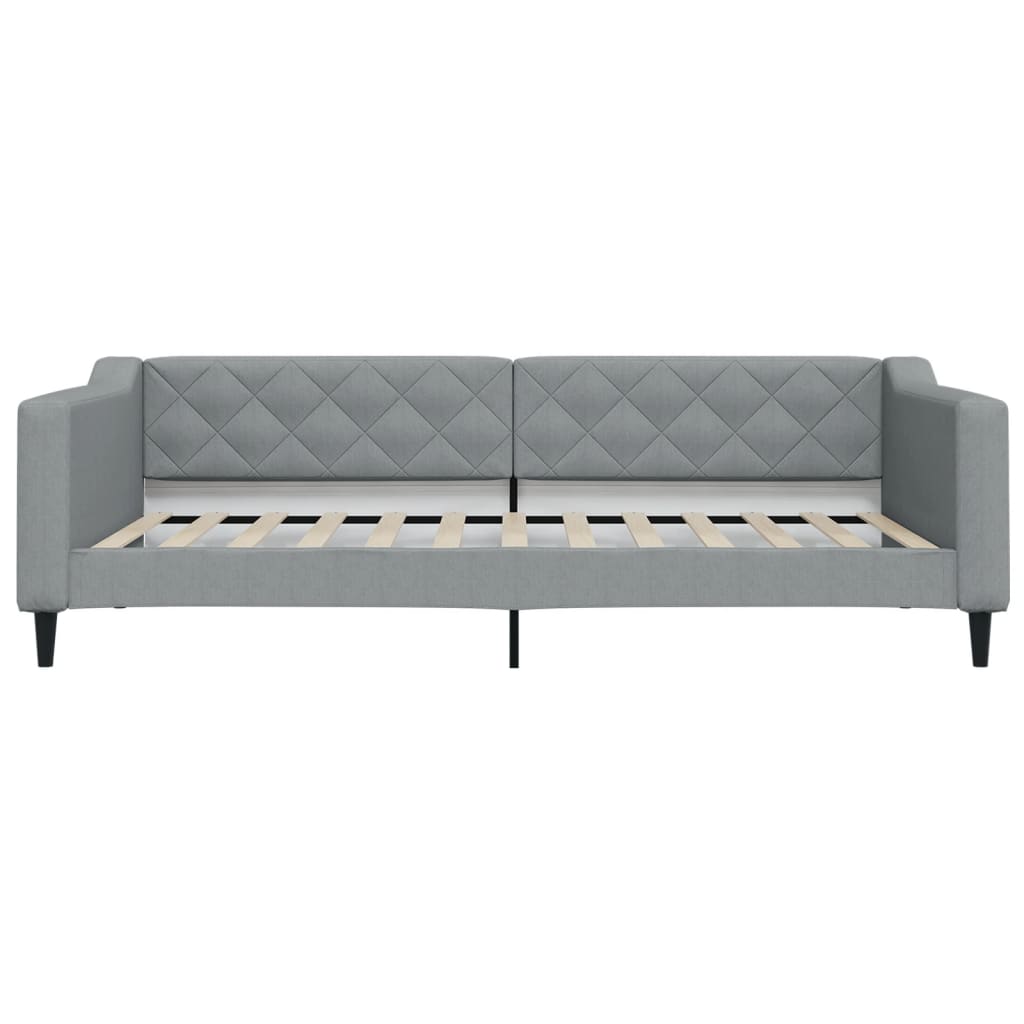 vidaXL Sofa z funkcją spania, jasnoszara, 100x200 cm, obita tkaniną