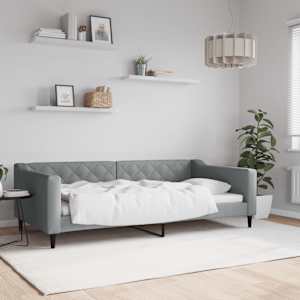 Válenda světle šedá 100 x 200 cm textil - obrázek 1