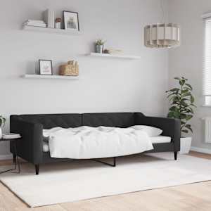 Válenda černá 100 x 200 cm textil - obrázek 1