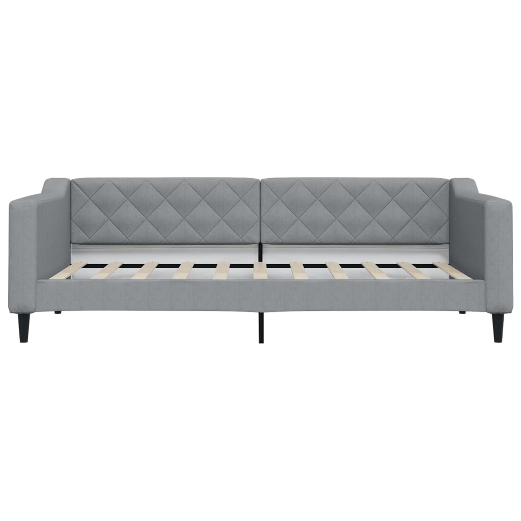 vidaXL Slaapbank 90x190 cm stof lichtgrijs grijs, foto 2
