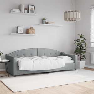 Válenda světle šedá 80 x 200 cm textil - obrázek 1