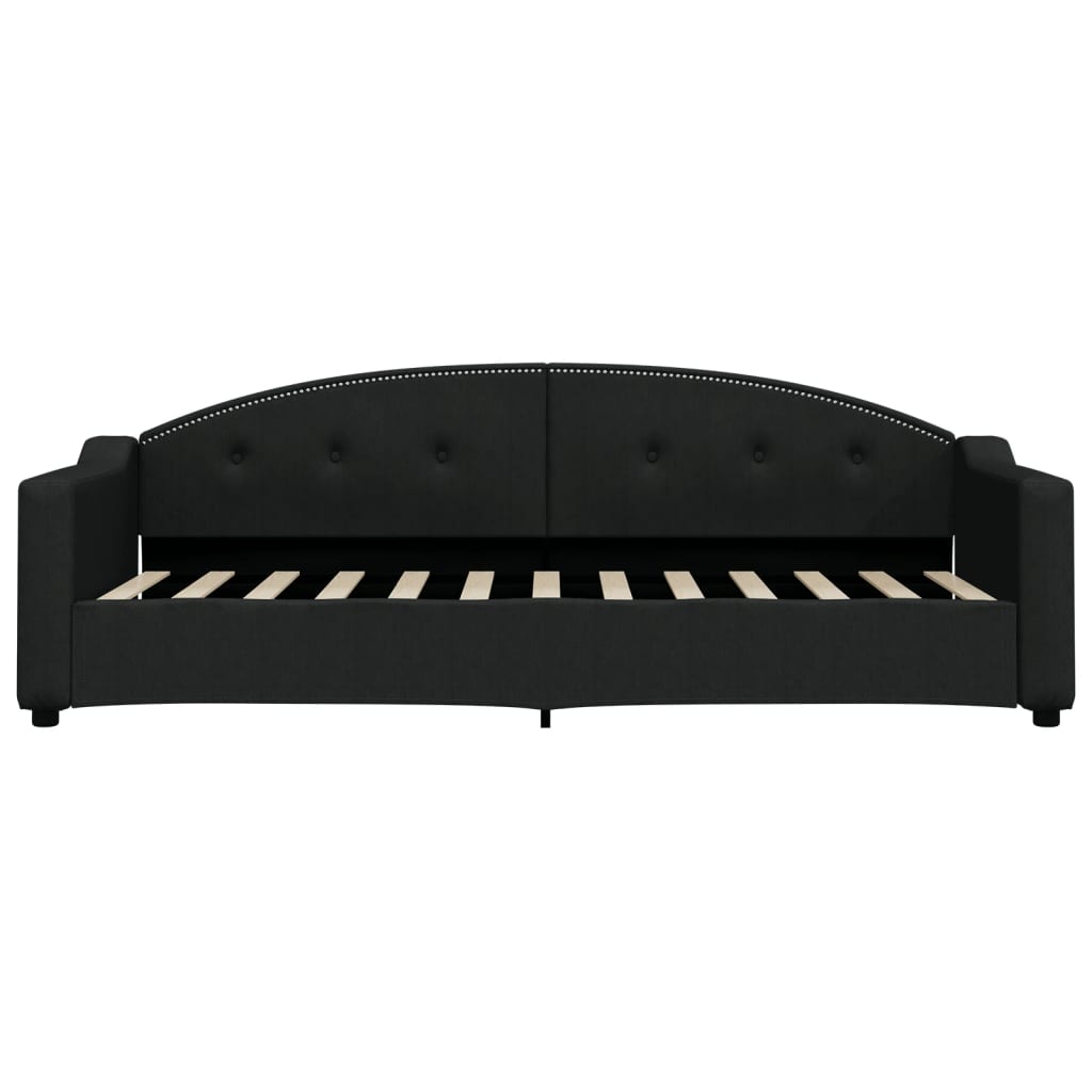 vidaXL Slaapbank 80x200 cm stof zwart afbeelding