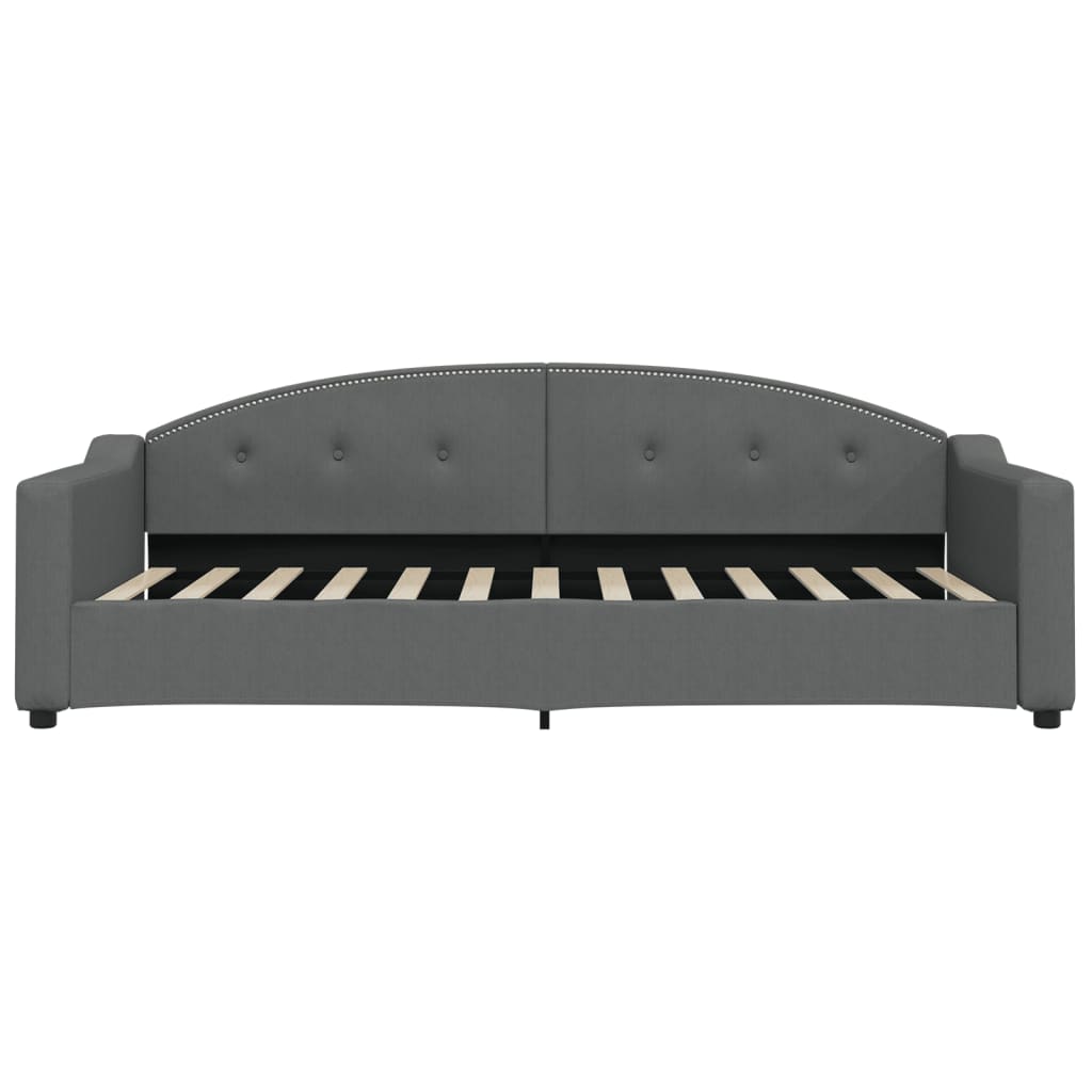 vidaXL Sofá cama tela gris oscuro 90x200 cm