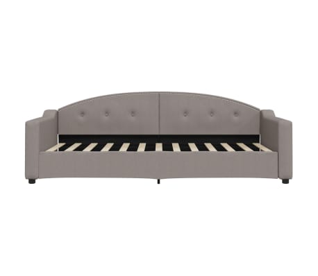 vidaXL Sof&aacute;-cama 90x200 cm tecido cinzento-acastanhado