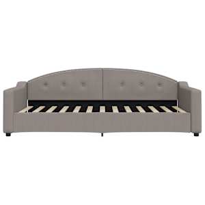 vidaXL Sof&aacute;-cama 90x200 cm tecido cinzento-acastanhado