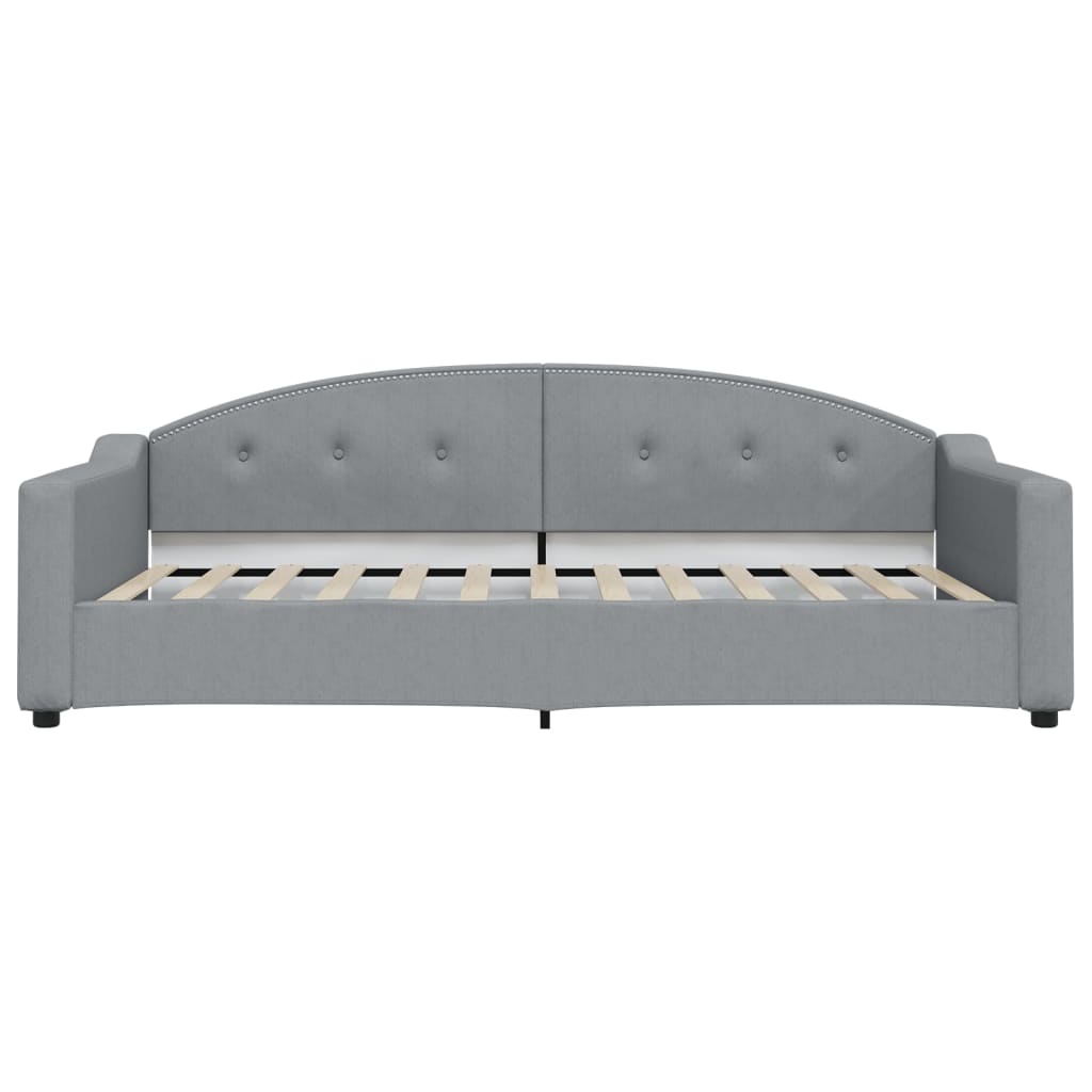 vidaXL Slaapbank 100x200 cm stof lichtgrijs grijs, foto 2