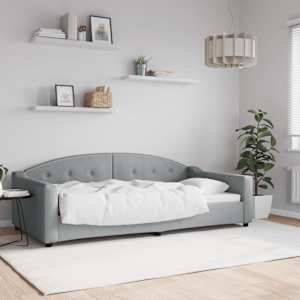 Válenda světle šedá 100 x 200 cm textil - obrázek 1