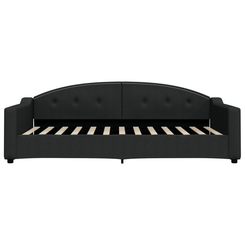 vidaXL Slaapbank 100x200 cm stof zwart afbeelding