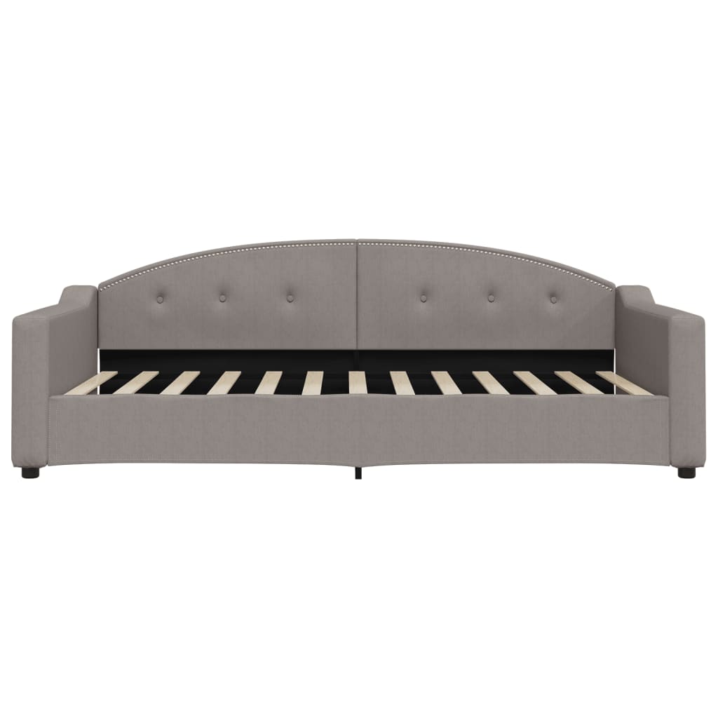 vidaXL Slaapbank 100x200 cm stof taupe afbeelding