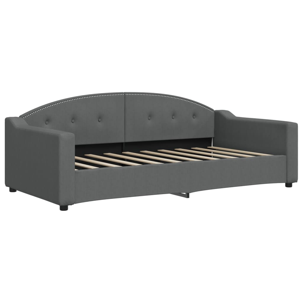 E-shop vidaXL Denná posteľ tmavosivá 90x190 cm látka