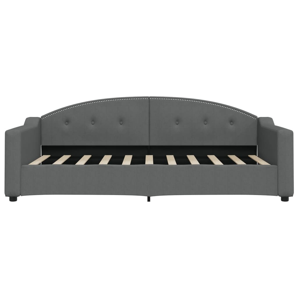 vidaXL Slaapbank 90x190 cm stof donkergrijs afbeelding