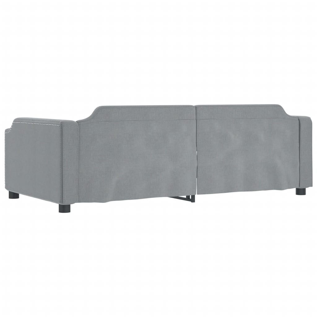 vidaXL Slaapbank 80x200 cm stof lichtgrijs grijs, foto 4