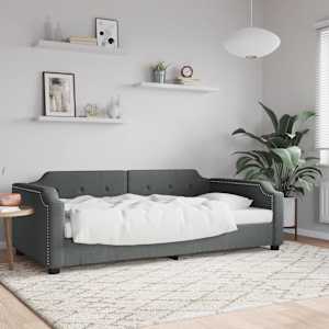 Válenda tmavě šedá 80 x 200 cm textil - obrázek 1