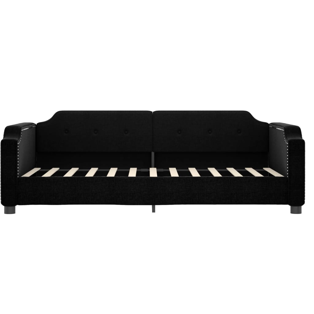 vidaXL Slaapbank 90x200 cm stof zwart afbeelding