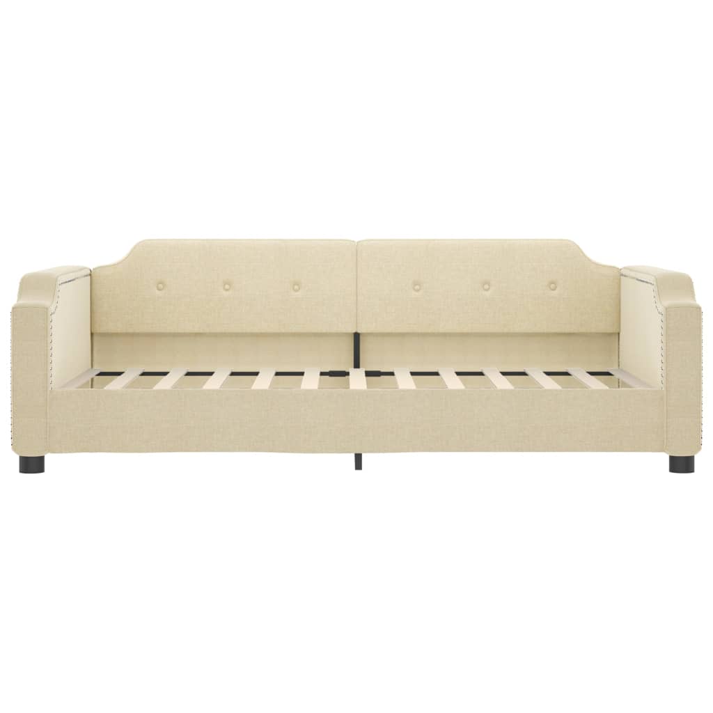 vidaXL Slaapbank 90x200 cm stof crèmekleurig, foto 2