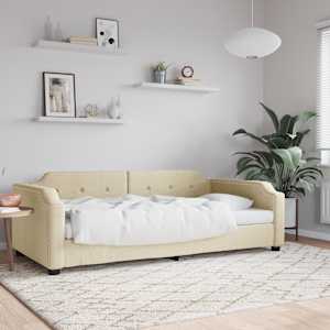 Válenda krémová 90 x 200 cm textil - obrázek 1
