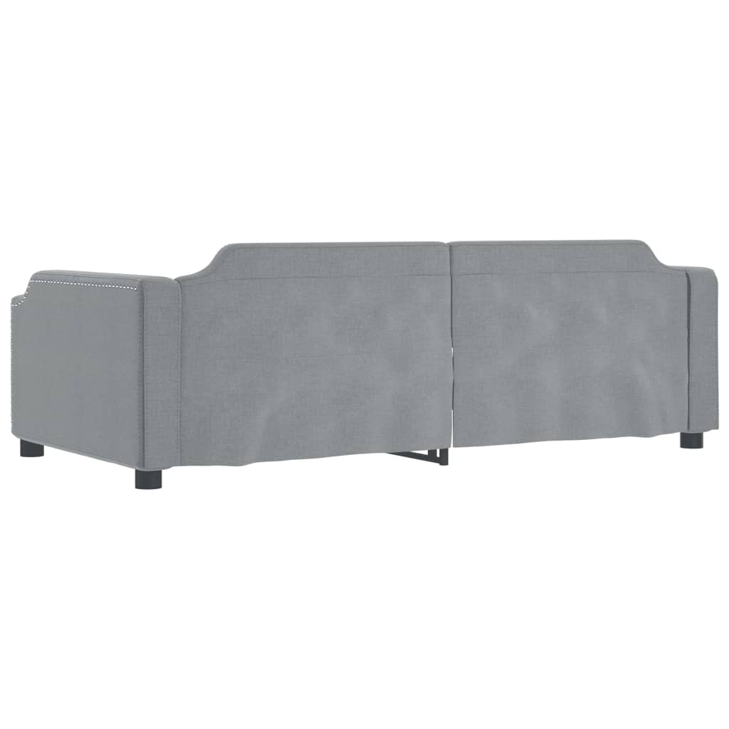 vidaXL Slaapbank 100x200 cm stof lichtgrijs grijs, foto 4