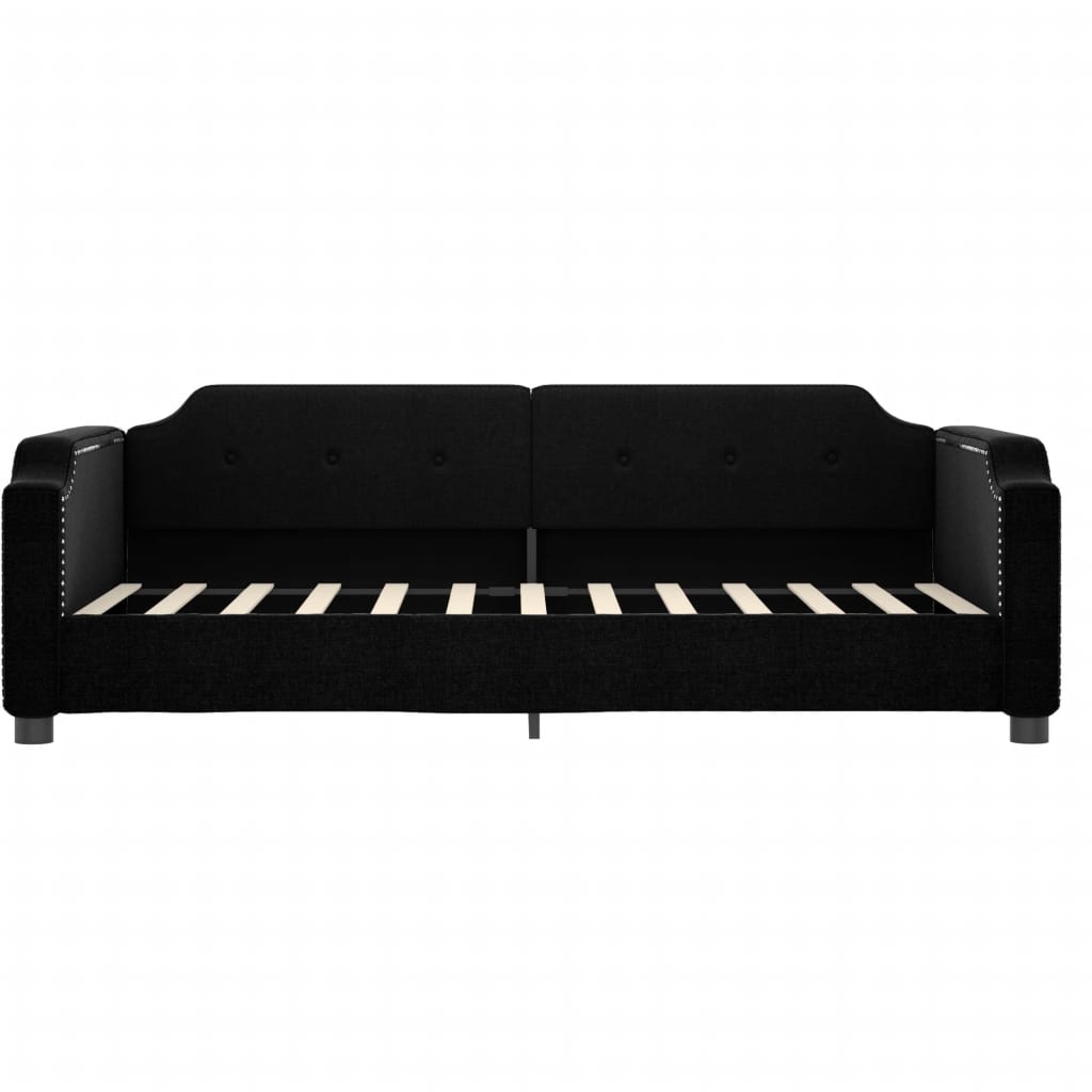 vidaXL Slaapbank 100x200 cm stof zwart afbeelding