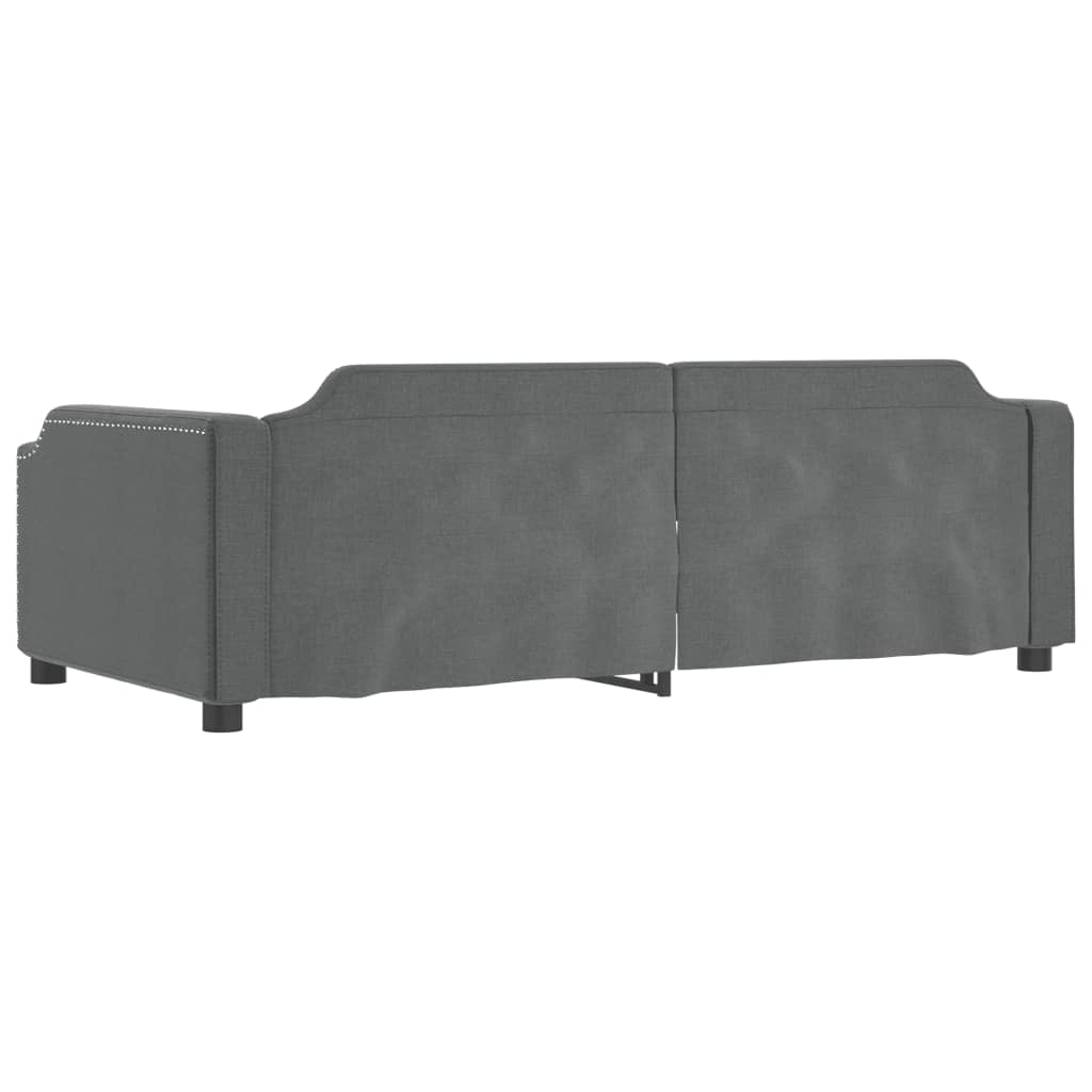 vidaXL Slaapbank 90x190 cm stof donkergrijs grijs, foto 4