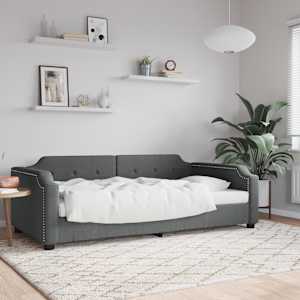 Válenda tmavě šedá 100 x 190 cm textil - obrázek 1