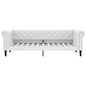 Válenda bílá 90 x 200 cm umělá kůže - obrázek 3
