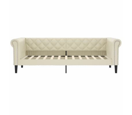 vidaXL Slaapbank 90x200 cm kunstleer cr&egrave;mekleurig