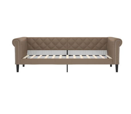 vidaXL Slaapbank 90x200 cm kunstleer cappuccinokleurig
